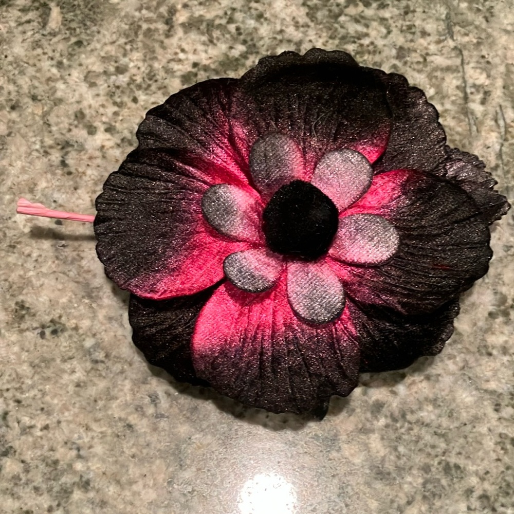 Black and Pink Floral Accessory